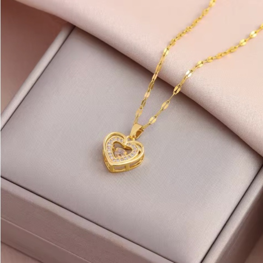 Gold Heart Necklace.